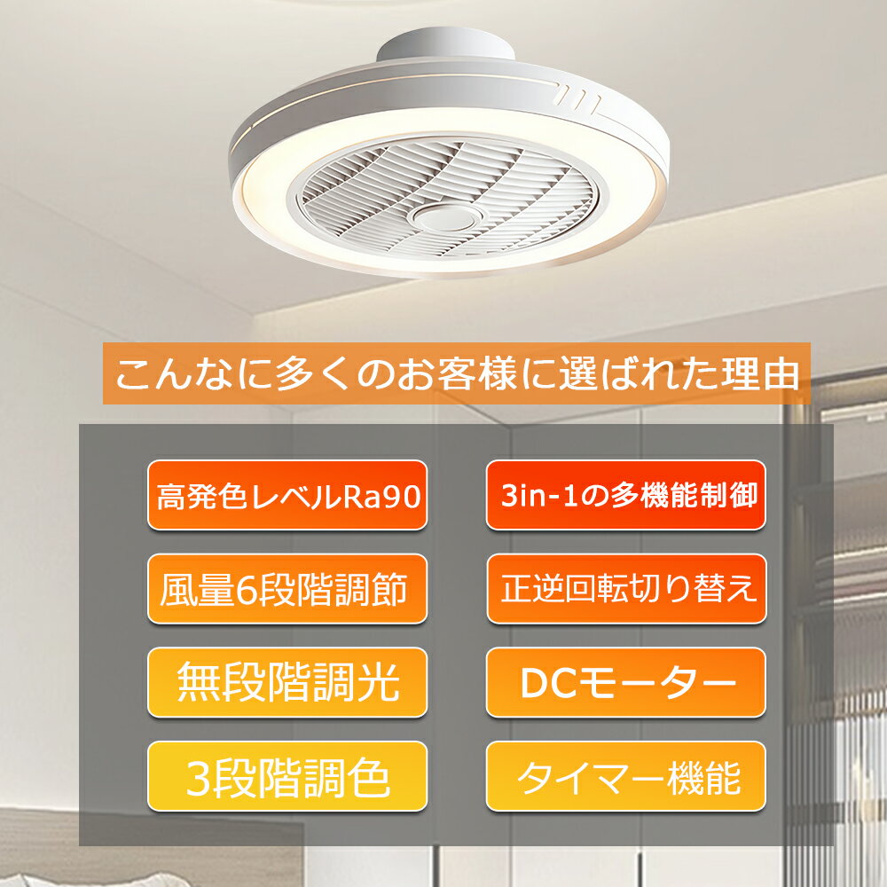 ファン付き照明 シーリングファンライト 12畳 シーリングファン LED サーキュレー...