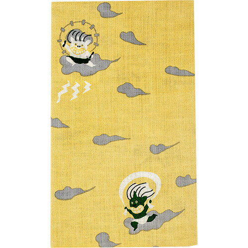 手ぬぐい 日本製 濱文様 【風神さま雷神さま】てぬぐい 風神 雷神 縦柄 横柄 晒 綿 サイズ タペストリー インテリア お弁当 お土産 お祝い ギフト 父の日 母の日 敬老の日 手作り マスク ハンドメイド 伝統 japan 正規取扱店 メール便 h8のサムネイル