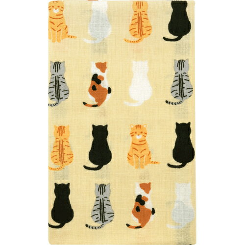 【送料込】 手ぬぐい 日本製 濱文様 「おすわり猫ならべ」 猫 ねこ ネコ 縦柄 晒 さらし 綿 生地 サイズ タペストリー インテリア 飾る 工芸 土産 ギフト プレゼント 贈り物 iapan tenugui てぬぐい 手拭い 日本 手ぬぐい 専門 わびすけ 正規品 メール便 h9