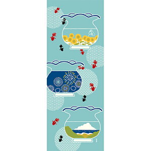手ぬぐい 正規取扱店【濱文様 思い出金魚鉢】 てぬぐい 日本製 金魚 きんぎょ 濱文様 夏 縦柄 捺染 eco 晒 綿100% サイズ タペストリー インテリア 剣道 お弁当 海外 外国 お土産 お祝い ギフト 父の日 手作り ハンドメイド 伝統 職人 made_in_japan メール便