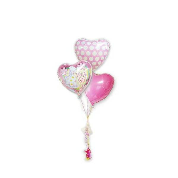 Balloon - 出産祝い バルーン ベビー バルーン電報 バルーンギフト 贈り物 バルーンブーケ 風船 プレゼント 女の子 お祝い 赤ちゃん 記念 撮影 装飾 飾り付け 笑顔 うれしい かわいい 出産祝ガールポニー3バルーンセット