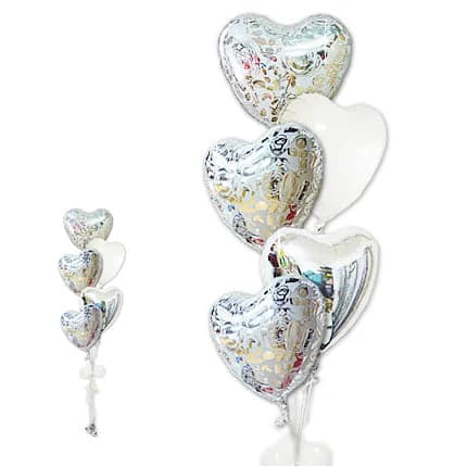 バルーン シンプル ゴージャス 結婚式 記念日 周年記念 お祝い 誕生日 バースデー 母の日 結婚祝い 開店祝 開院祝 開業祝 発表会 飾り付け ハート プレゼ...