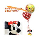 ミニー Disneyキャラクター ぬいぐるみ電報 結婚式 誕生日 出産祝い 卒業 入学 ハグハグ ミニーが運ぶ2バルーンセット