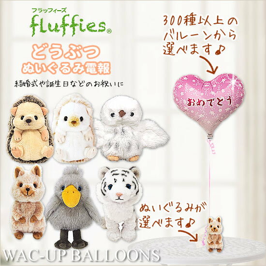 どうぶつ 動物 ぬいぐるみ 電報 開店祝い 開院祝い ホワイトタイガー ハシビロコウ ハリネズミ フクロウ クオッカ 動物病院 ペットショップ 誕生日 プレゼン...