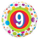 選択用18インチバルーン:NOドットエイジ ”9”★(45cm)※セット商品の選択用のため、システム上1円となっておりますが、実際には1円では買えません。選択用...