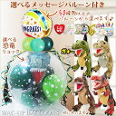 ティラノサウルス 恐竜 誕生日 プレゼント 男の子 子供 2歳 3歳 4歳 入園祝い クリスマス バルーン 電報 ぬいぐるみバルーンラッピング【選べる9インチバ...