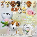 お供え お悔み お悔やみ 犬 ぬいぐるみ わんちゃん ペット 弔電 虹の橋 虹色 飼い主 花以外 花 ブーケ 贈り物 名前が入れられる チワワ トイプードル ミ...
