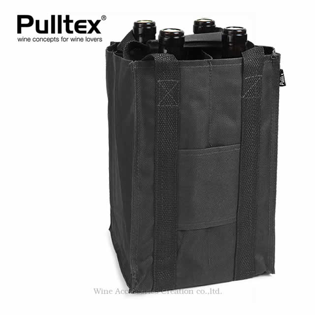Pulltex プルテックス ワインバッグ4本用 ブラック TEX624BK ラッピング不可商品