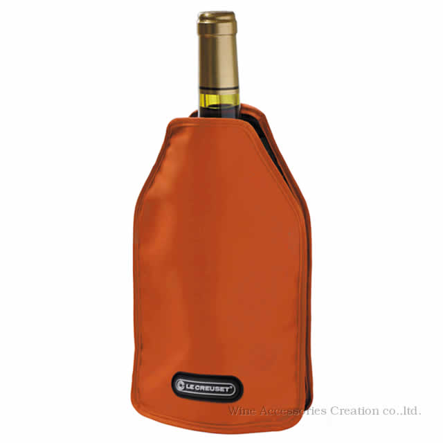 ワイングッズ特選通販店WACのLE CREUSET ル・クルーゼ アイスクーラー スリーブ オレンジ WA126OR ★ギフトラッピング有り商品｜アングル2