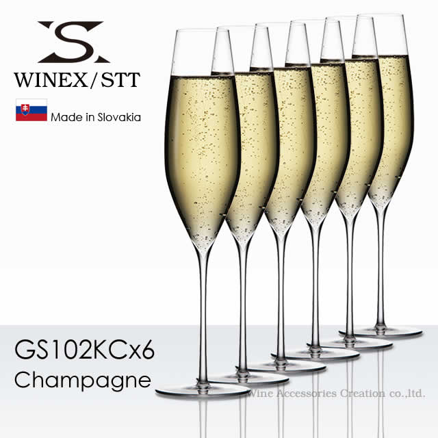 WINEX/STT シャンパーニュ グラス 6脚