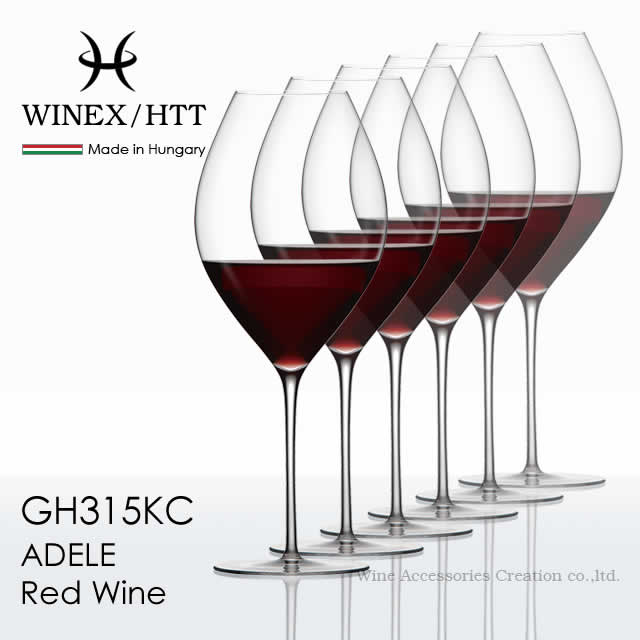 WINEX/HTT アデル レッドワイン グラス 6脚セット GH315KCx6 ※ラッピング不可商品