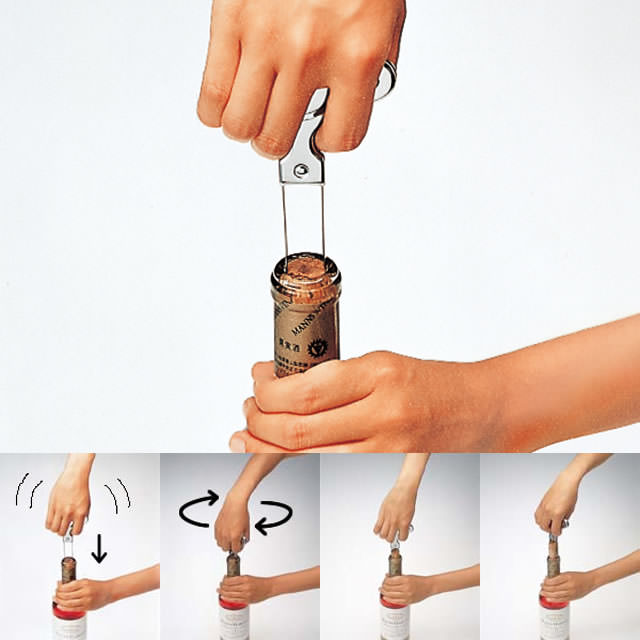 コルクに穴を開けない２枚刃式ワインオープナー Ghidini ギディニ ジタノコルク抜き Cf023zzラッピング不可商品 人気の製品 イタリア製