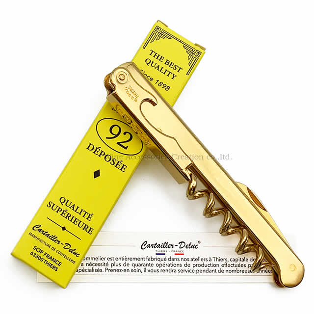 Cartailler Deluc デュルック ソムリエナイフ ゴールドコーティッド SF002GD ※ネーム入れ不可商品