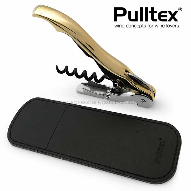 Pulltex プルテックス ソムリエナイフ エリート ゴールド 専用レザーケース付 紙ケース入 SX200GD ※ネーム入れ不可商品