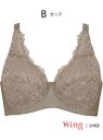 ウイング ブラジャー ワイヤーが痛くなりにくい 綿混(カップ肌側・バック) Wing ウイング インナー・ルームウェア ブラジャー ブラウン【送料無料】[Rak...