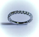 プラチナ ダイヤモンド1.00ct ハーフエタニティリング(指輪)♪(4)