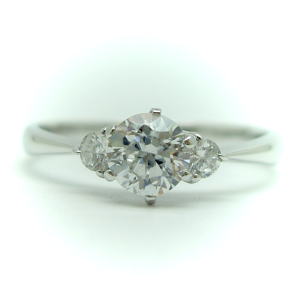プラチナ 0.20ct.用 リング空枠(中心のダイヤ別売り) KWR-6-0.2♪