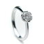 0.4ct.D-VVS2-3EX(H&C)PTプラチナ婚約指輪（エンゲージリング）ダイヤモンドリング、フラワー(花びら）タイプ（鑑定書付)