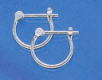 Pt900 プラチナ ピアス少し細目のパイプ輪 1mm×10mm(フープ スナップ式)