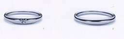 ★Romantic Blueロマンティックブルー4A1005ダイヤ(1)&4B1005(2)−2本セットマリッジリング・結婚指輪・ペアリング