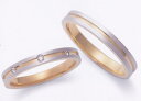 ★お買い得特別価格!!★EBP-6L & EBP-6M Enbrasser Purest(アンブラッセ ピュアレスト 純プラチナ Pt-999)& 純金 (K24-999)マリッジリング、結婚指輪、ペアリング用(2本)