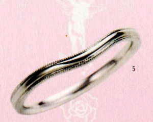 ★【価格は変動しやすいので、お問い合わせください。】★Angerosa(アンジェローザ)(5)AR-005(M), Pt900 マリッジリング、結婚指輪、ペアリング用(1本)