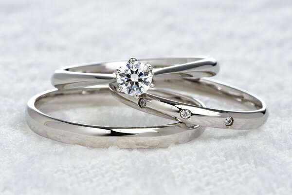 0.25ct.ダイヤモンド婚約指輪(エンゲージリング)/結婚指輪(マリッジリング)3本セットPRF005-025(フリージャ)【当店のオリジナル製品】