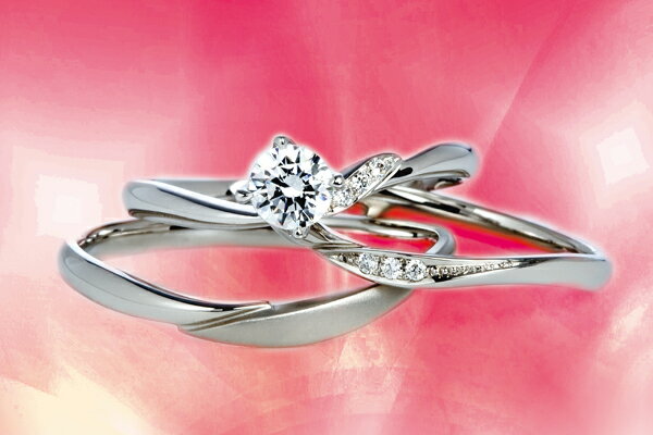 0.3ct.ダイヤモンド婚約指輪（エンゲージリング）/結婚指輪（マリッジリング）3本セットPRF020-03（アイリス）【当店のオリジナル製品】