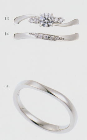 0.5ct.ダイヤモンド婚約指輪（エンゲージリング）/結婚指輪（マリッジリング）3本セットNo.L-11 SET【当店のオリジナル製品】
