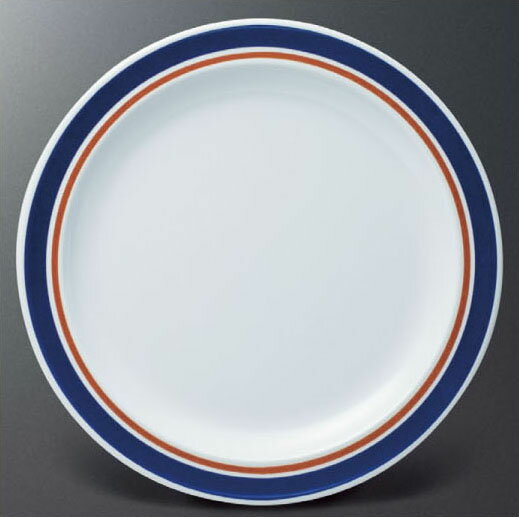 スリーラインメラミンウェア2025 ブルーライン 23cm ミート皿 SF−71BL