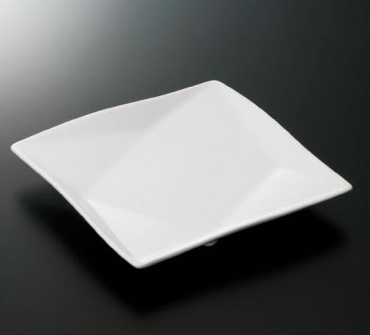 スリーラインメラミンウェア2025 ホワイト 16cm 角皿 EL−516−W