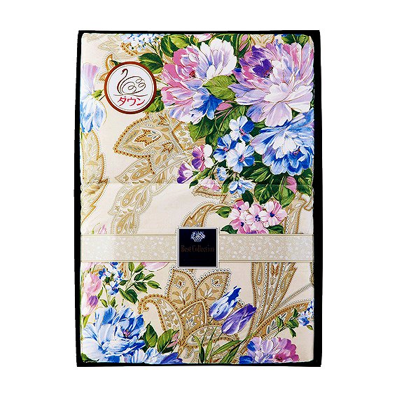 ダウン50%入り日本製羽毛合掛けふとん ブルー BUF-1252-B アンシア ansia ORIGINAL GIFT COLLECTION 2026