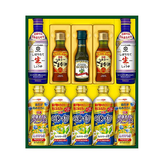 Dried Food - 日清ヘルシーオイル&キッコーマンしぼりたて生しょうゆギフト NK-55 アンシア ansia ORIGINAL GIFT COLLECTION 2026