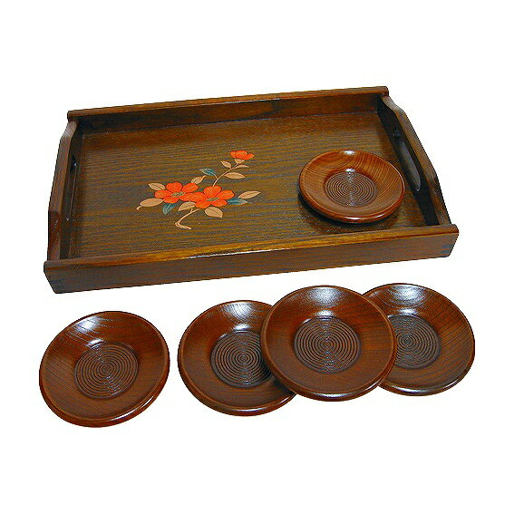 樂天商城 - 蒔絵山茶花 長手盆・茶托揃 SZ-1100 アンシア ansia ORIGINAL GIFT COLLECTION 2026