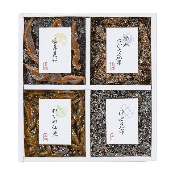 廣川昆布 御昆布 4品佃煮詰合せ（KB-15） 200-42 和心 ギフトカタログ2026 wadatoki-11903677 WADA TOKI パッケージ画像