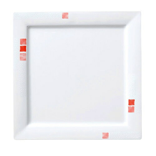 台和 17cmスクエアプレート レッド HC-0383 ダイワ器コレクション Vol.22