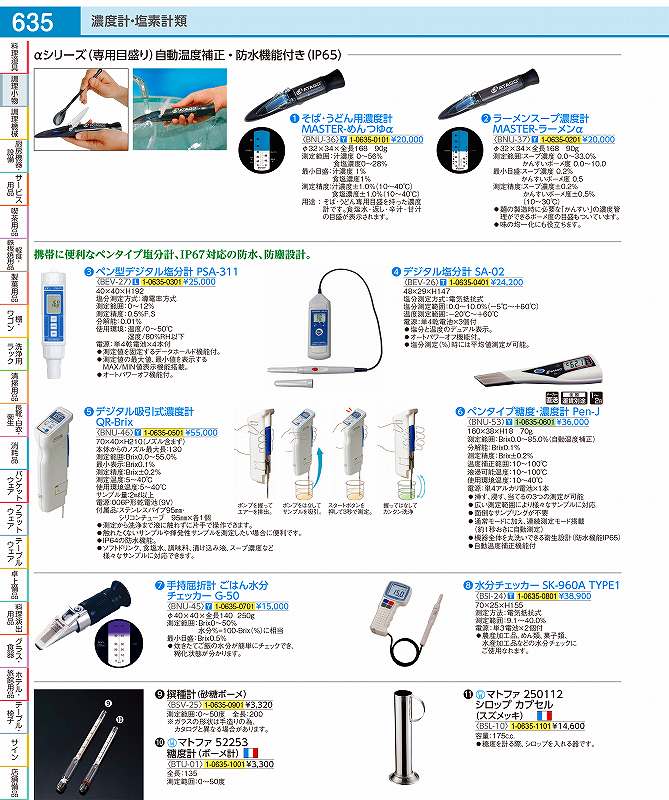 そば・うどん用濃度計 MASTER−めんつゆα BNU3601