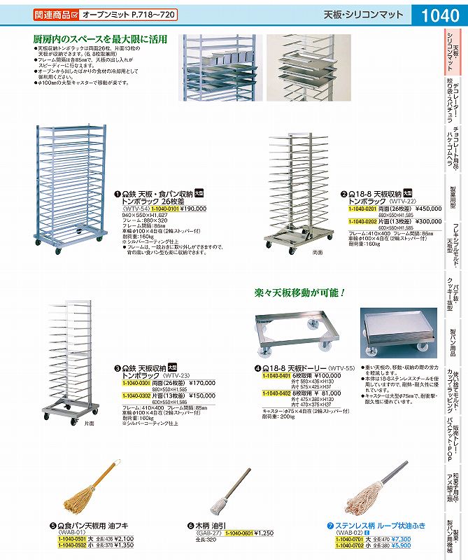 楽天WADA TOKISA18−8天板ドーリー 8枚取用 WTV55008