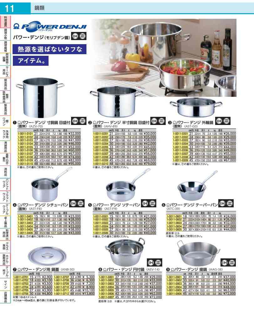 Rakuten - SAパワー・デンジ半寸胴鍋　目盛付　蓋無 30cm AHV8930