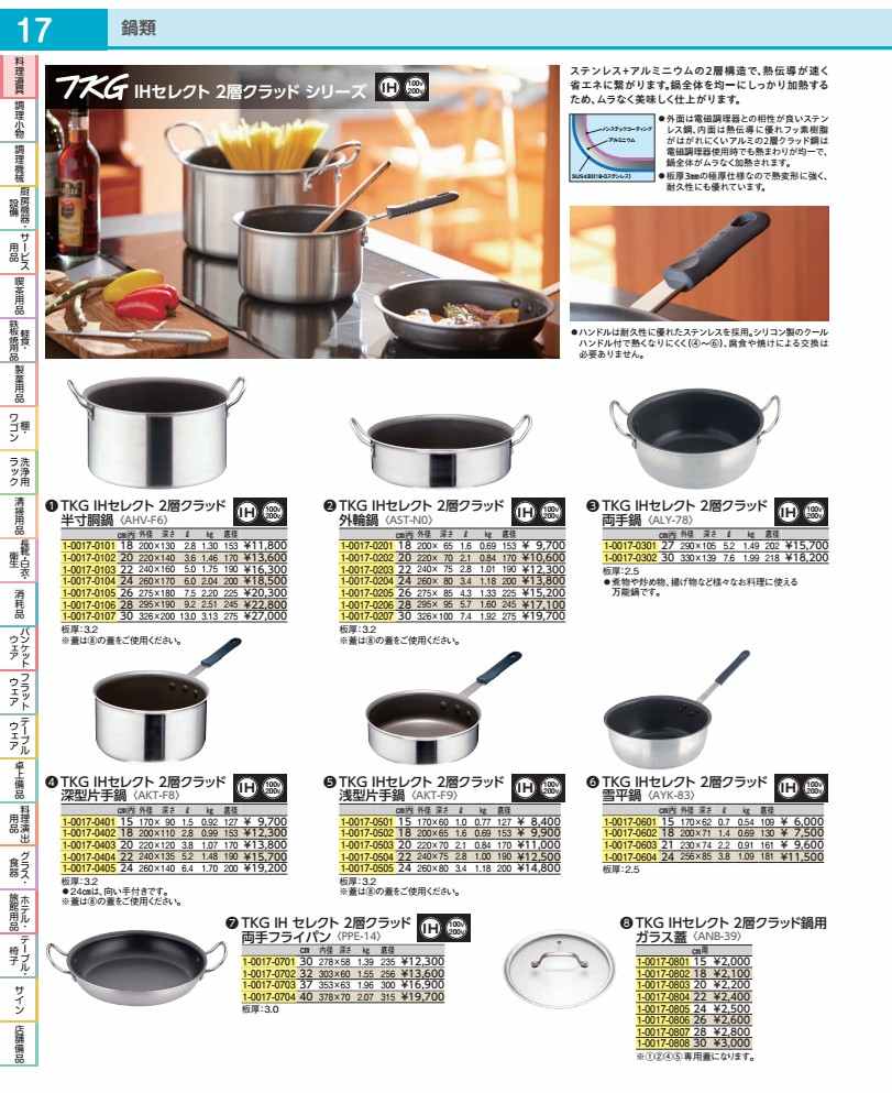 樂天商城 - TKG　IHセレクト　2層クラッド 深型片手鍋　18cm AKTF802