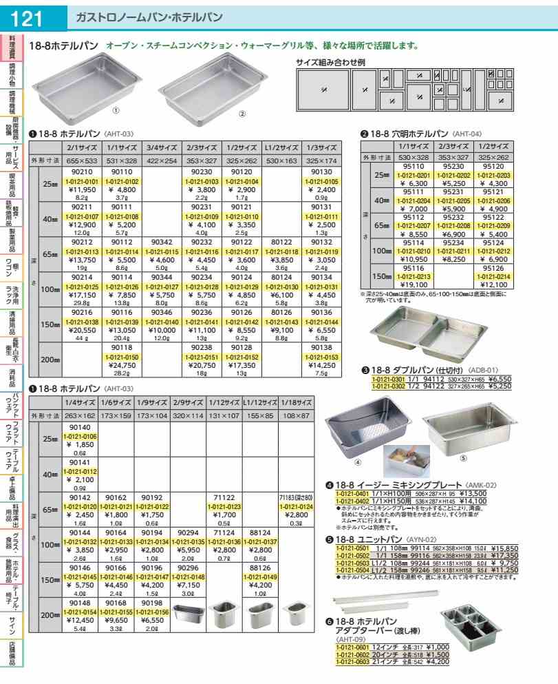 Rakuten - 18−8ホテルパン　　1／2　100mm 90124 AHT03044