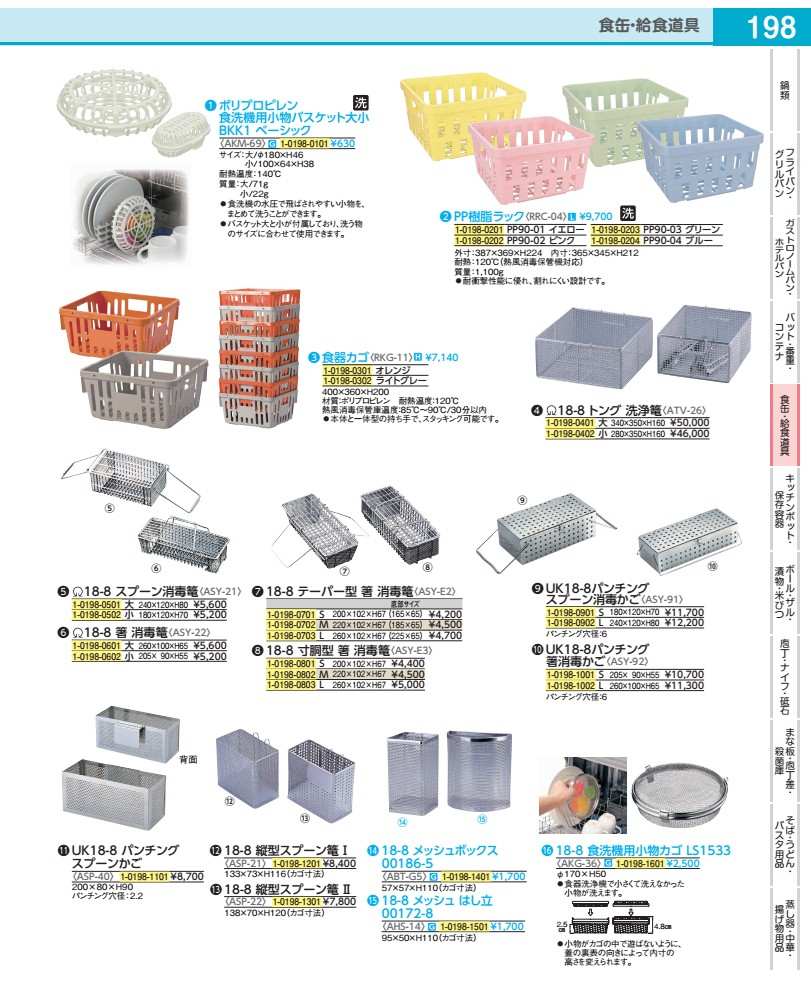 樂天商城 - 18−8　テーパー型　箸　消毒篭 S ASYE201