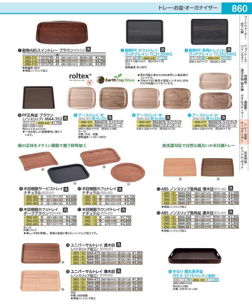 樂天商城 - 木目樹脂カフェトレイ　ナチュラル 小 PZS0203