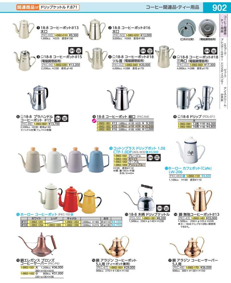 樂天商城 - ホーローコーヒーポット ＃11　ホワイト FKC10111C