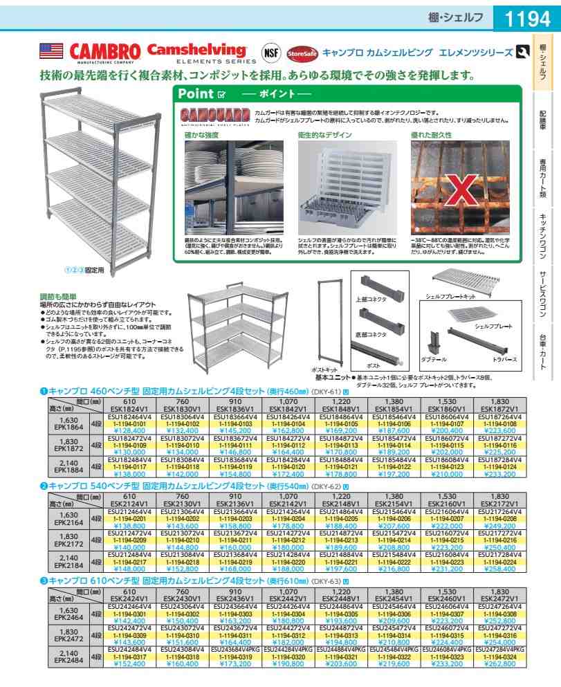 Rakuten - 610ベンチ型固定用エレメンツ4段セット 910×H1830 DKY6306