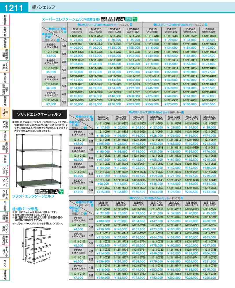 Rakuten - スーパーエレクターシェルフセット（抗菌） LMS1520×P1390×4 HEL24314