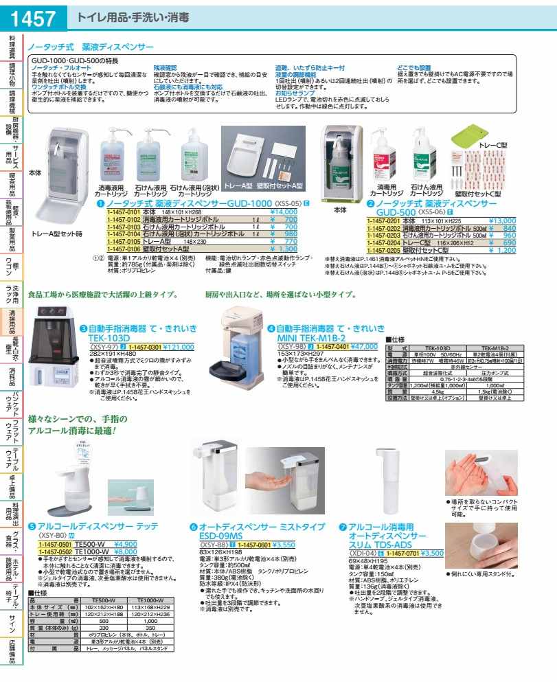 Rakuten - 自動手指消毒器　て・きれいきMINI TEK−M1B−2 XSY9801