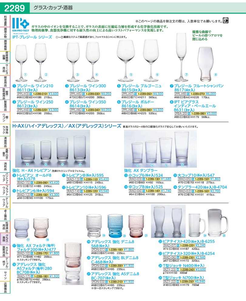 Wine Glasses - プレジール　ワイン350（3ヶ入） 8614 PPLH601