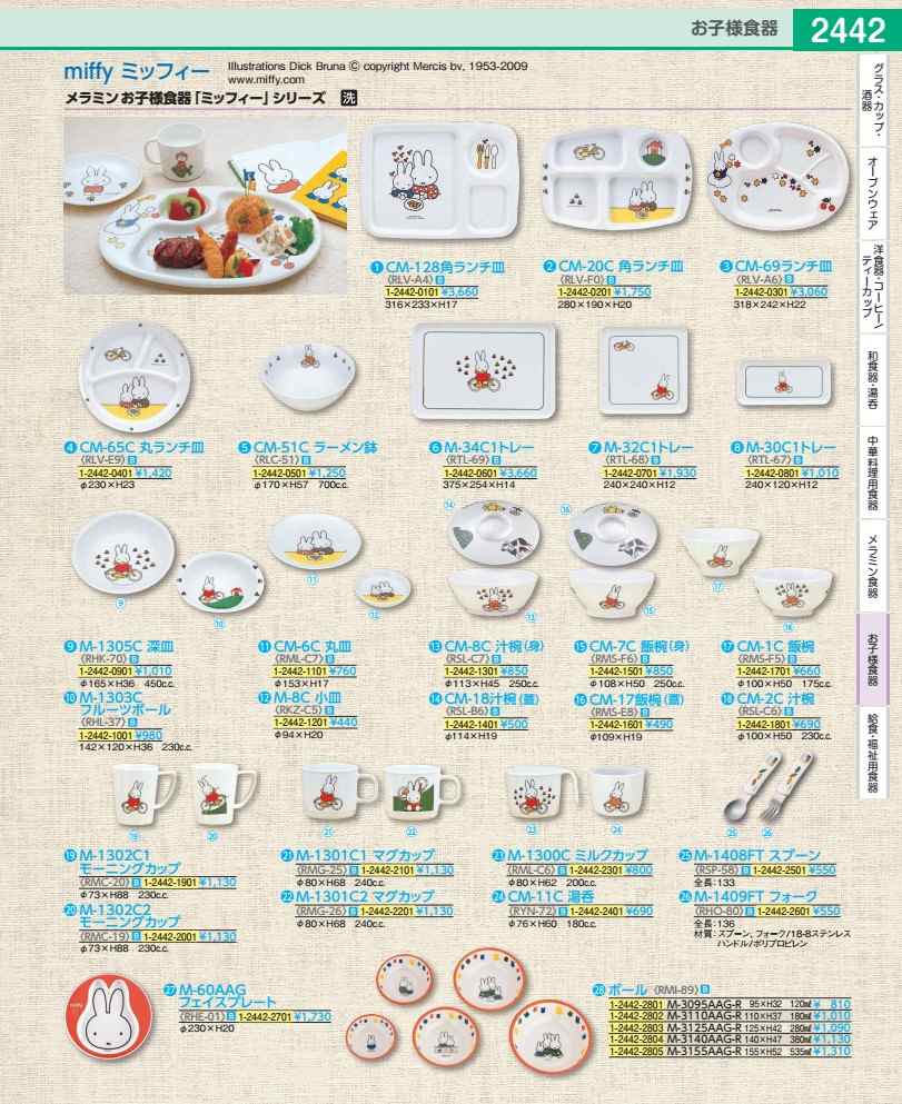 Rakuten - メラミンお子様食器　「ミッフィー」 CM−65C　丸ランチ皿 RLVE901