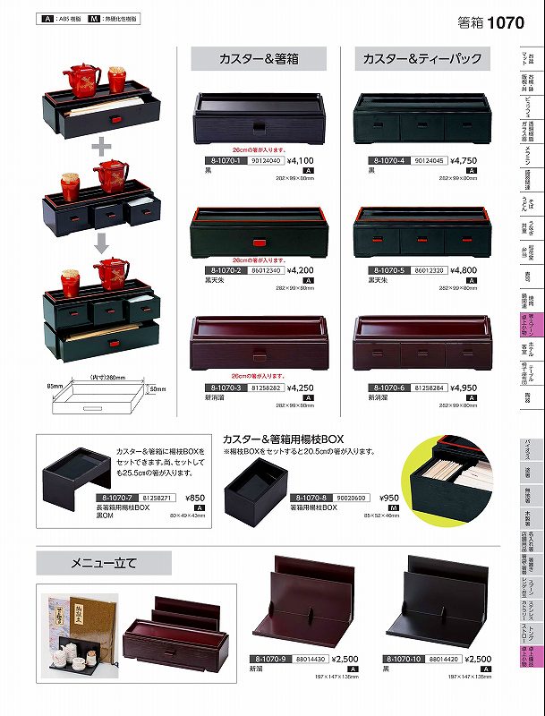 Rakuten - 福井クラフト　　A）カスター＆ティーパック　黒天朱　　86012320　やすらぎ　Volol．35